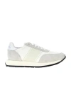 Philippe Model Low-top Rubber Sole Sneakers With Suede Overlays In White