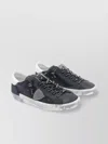 Philippe Model Round Toe Leather Low Top Sneakers