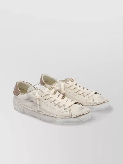 Philippe Model Round Toe Rubber Sole Sneakers