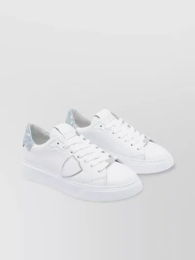 PHILIPPE MODEL ROUND TOE SEQUIN DETAIL SNEAKERS