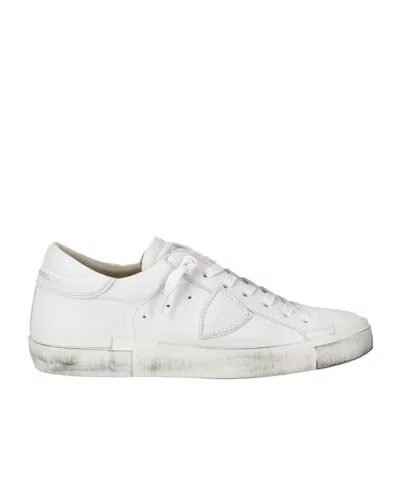Philippe Model Prsx Low-top Leather Sneakers In White