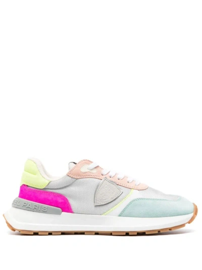 Philippe Model Running Antibes Sneakers - Silver And Fluo In Multicolour