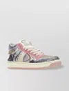 Philippe Model Sequin Mid-top Round Toe Rubber Sole Sneakers