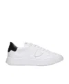 Philippe Model Temple White Black Leather Sneaker In White