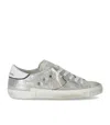 Philippe Model Prsx Low Metal Silver Sneaker In Silver