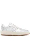 Philippe Model Silver 'nice' Sneakers In Leather In Silver