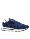 Philippe Model Tropez Sneakers In Technical Fabric And Suede Color Blue In Blue