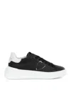 Philippe Model Paris Black And White Leather Sneakers In White