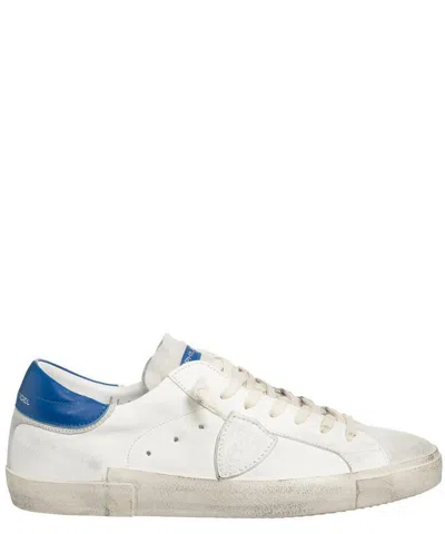 Philippe Model Sneaker Man  - Itx Low Man - Electric Blue In White