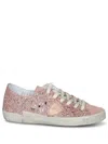 Philippe Model Prsx Low Glitter Pink Sneakers