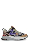 Philippe Model Mesh And Suede Sneakers With Vibram Sole In Gray
