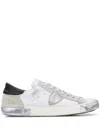 Philippe Model Calf Leather Prsx Sneakers In Vintage-effect In White