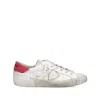 Philippe Model Distressed Leather Low-top Sneakers In White