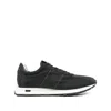 Philippe Model Low Top Sneakers With Rubber Sole And Suede Accents In Black