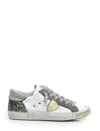 Philippe Model Distressed Leather Sneakers In Animal Print