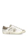 Philippe Model Prsx Sneakers In Leather And Suede In White