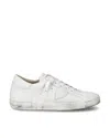 Philippe Model Prsx Basic Sneaker In Leather In White