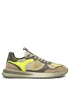 Philippe Model Olympique Neon Military Green Sneaker In Multi