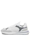 Philippe Model Paris Textured Fabric And Leather Sneakers In Grey