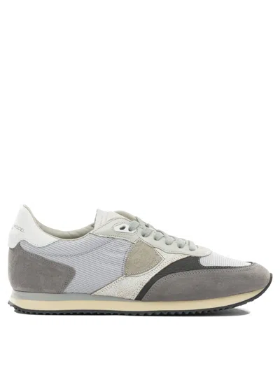 Philippe Model Sneakers Slip On Suede Mesh Rubber Sole In Multi