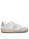 Philippe Model Paris Textured Leather Slip-on Sneakers In White