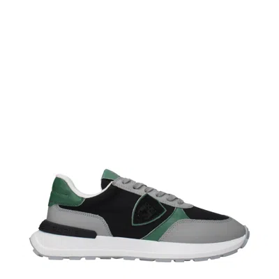 PHILIPPE MODEL PHILIPPE MODEL SNEAKERS ANTIBES MEN'S FABRIC BLACK/GREEN