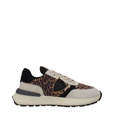 Philippe Model Sneakers Antibes Woman Fabric Brown/beige