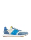 Philippe Model Paris Leather And Fabric Sneakers In Blue