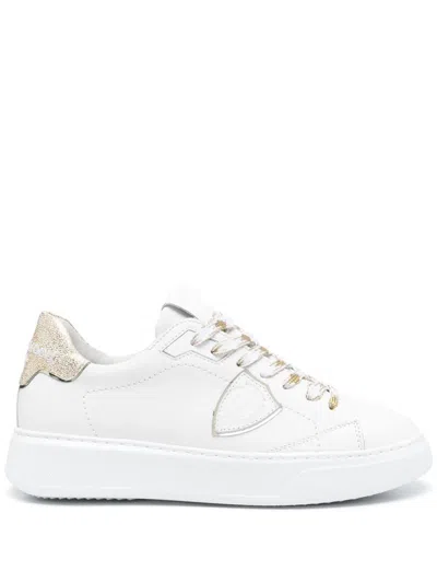 Philippe Model Sneakers In Bianco E Oro