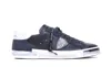 Philippe Model Low Top Leather Sneakers With Contrast Heel In Black