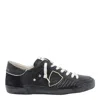 Philippe Model Prsx Suede-panelled Low-top Sneakers In Black