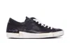 Philippe Model Prsx Distressed Leather Sneakers In Black
