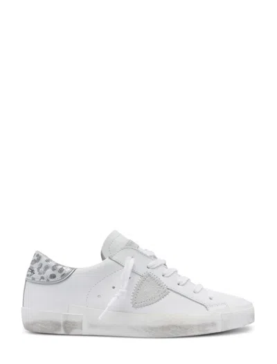 Philippe Model Prsx Leather Sneakers In White