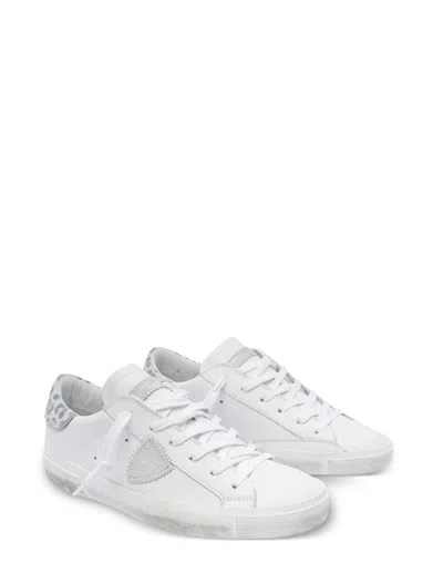 Philippe Model Sneakers In Blanc Argent