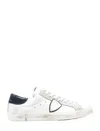Philippe Model Prsx Distressed Leather Sneakers In White