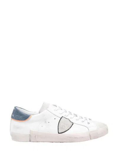 Philippe Model Sneakers In Blanc Bleu