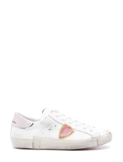 Philippe Model Sneakers In Blanc Rose
