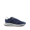 Philippe Model Tropez Sneakers In Technical Fabric And Suede Color Blue In Blue