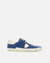 Philippe Model Prluxs12 Blue Suede Sneakers In Blue