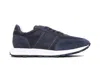 Philippe Model Tour Low Sneakers In Black Suede And Fabric In Blue