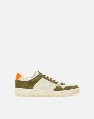 Philippe Model Sneakers In Green/whiye/orange