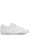 Philippe Model Premium Goat Leather Sneakers With Vintage Appeal And Luxurious Detailing In White