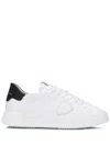 Philippe Model Temple Low Sneakers In White Leather In White