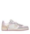 Philippe Model Multicolor Patchwork Goatskin Sneaker In Multi