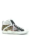 Philippe Model Sequin High-top Sneakers Leopard Print In Multi