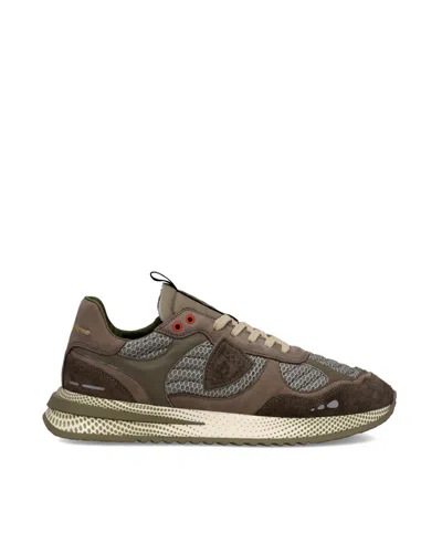 Philippe Model Sneakers Olympique Fango/verde Militare In Multi