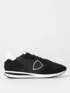 Philippe Model Trpx Low Sneakers In Black Suede And Fabric In Schwarz