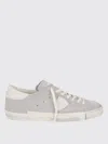 Philippe Model Calf Leather Sneakers With Suede Upper In Gray