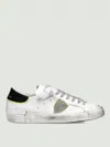 Philippe Model Paris Worn-look Low-top Sneakers In White