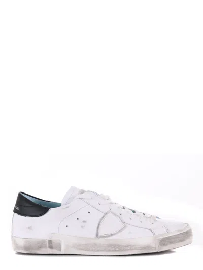 Philippe Model Sneakers  Prsx Low In Pelle Disponibile Store Scafati In Bianco/nero